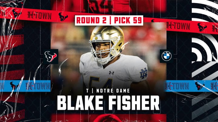 Houston Texans Bolster Offensive Line with Notre Dame’s Blake Fisher